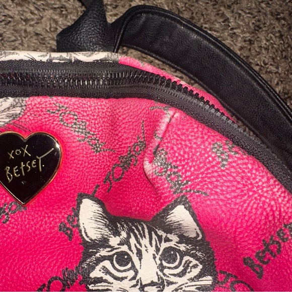 Pink Cat Print Backpack - Picture 7 of 15